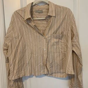 Everlane crop button up